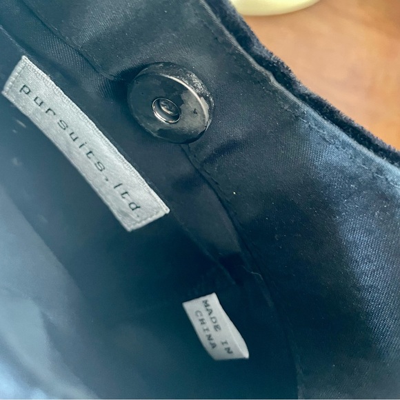 Vintage 90s Y2K Black Suede Hobo Shoulder Bag with Tassel Detail - Picture 13 of 13